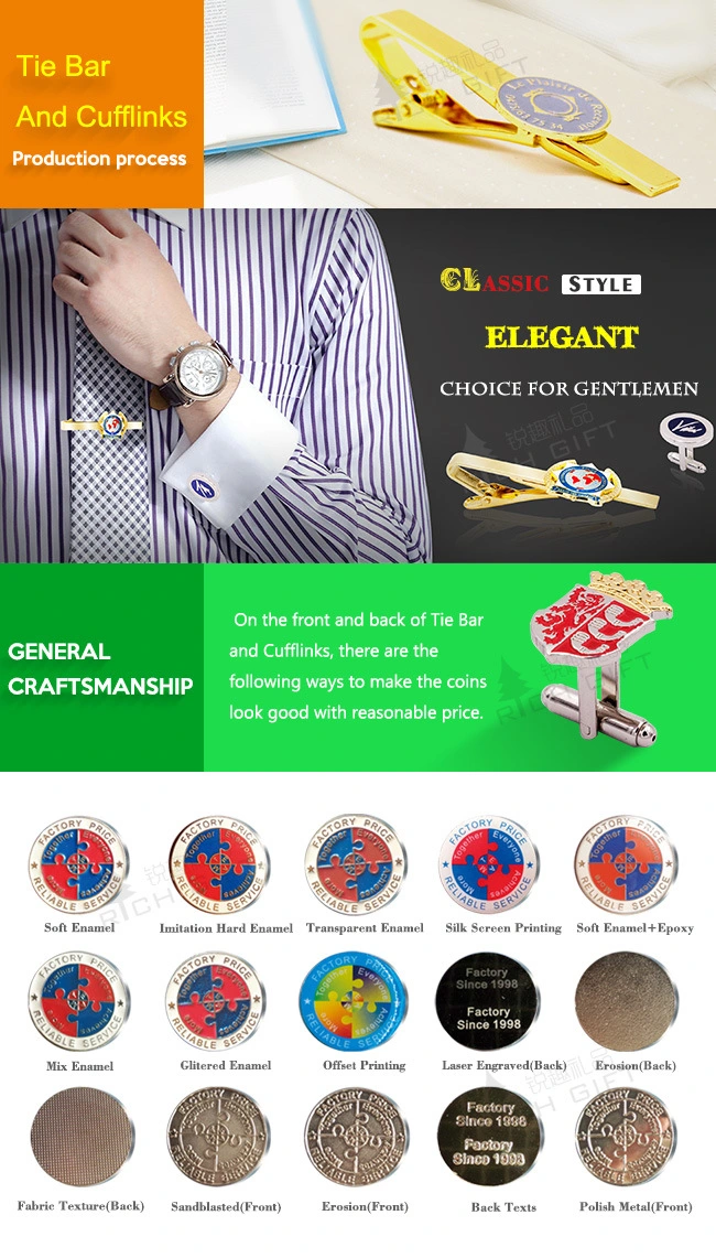 Wholesale Bulk Promotion Gift Set Personalized Sublimation Masonic Suit Shirt Custom Logo Gold Silver Brass Tie Clips Jewelry Box Metal Cufflinks for Men Luxury