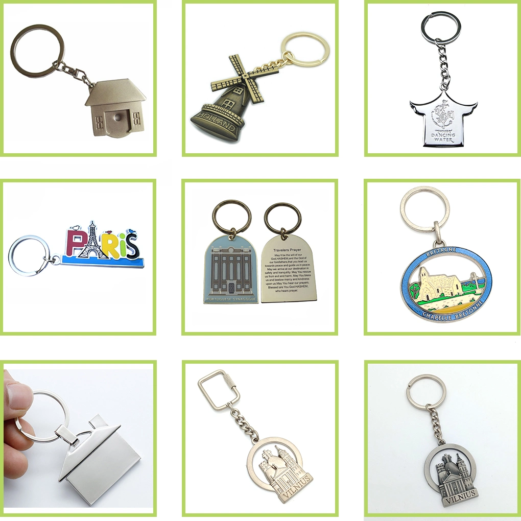 Custom Metal House Shaped Keychain for Gift