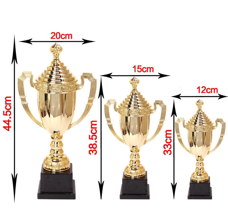 Hot Sale Economy Trophy Cup School and Clubs Cheap Gold Metal Sports Trophy