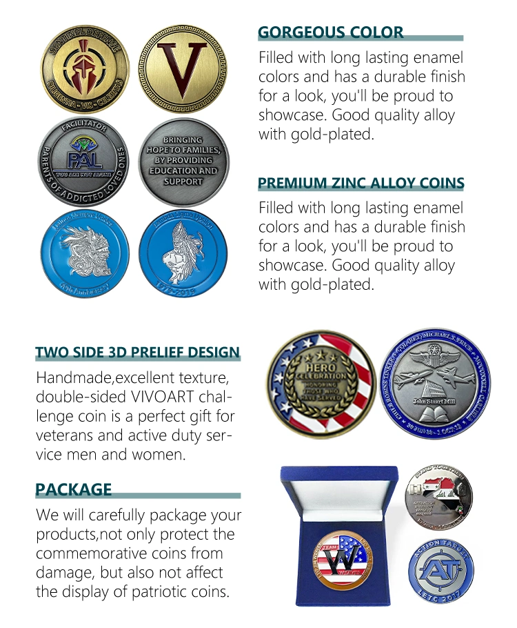 High Quality Custom Make You Own Metal Token UK 3D Commemorative Military Challenge Souvenir Gift Coin for Maker