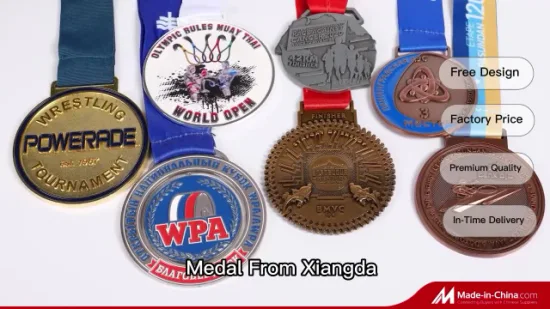 Vergoldete Medaillons für die Weltmeisterschaft in Katar, maßgeschneiderte, in China hergestellte Medaillen mit 3D-graviertem Text