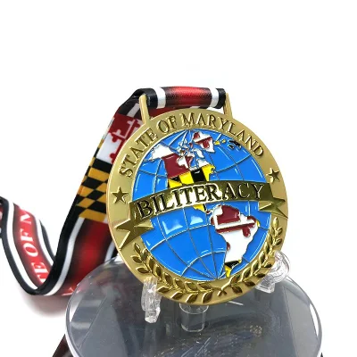 Großhandel kundenspezifische 3D-Sport-Lauf-Souvenir-Goldmedaillen aus Zinklegierung und Metall