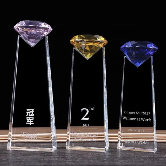 ODM OEM vergibt Farbkristall-Trophäe für den Wettbewerb