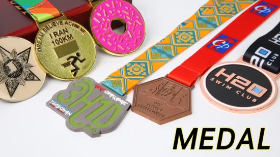 Benutzerdefinierte 3D-Guss-Emaille-Fußball-Lauf-Marathon-Taekwondo-Fußball-Karate-Tanz-Sport-Metallmedaille-Auszeichnungs-Souvenir-Rohling-Gold-Silber-Bronze-Medaille mit Band